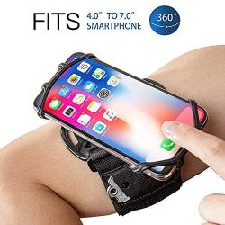 Cell Phone Running Armband Holder for iPhone,Galaxy,Google Pixel,LG.All 4~7 Inchs Smart Phones,360 Rotatable, Workout Universal Adjustable Arm Band, Strap/Pocket for Women Men Jogging Gym Riding