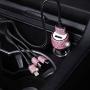 Bling Car Charger Dual Port USB Adapter 5V/2.1A Crystal Decoration Plug for iPhone 11/Xs/Xs max/Xr/X/8/7/6/5,iPad Pro/Air/Mini,Samsung,Galaxy S10/S9/S8/S7/S6,Note 9/8,Cute Car Accessories for Women