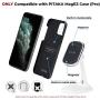 PITAKA New MagEZ Mount Qi Desktop Smartphone Charging Stand Magnetic Fast Wireless Charger Indoor Use Aramid Fiber Carbon Style 360° Rotatable White (for PITAKA MagEZ Case only)