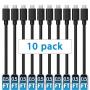 Short Micro USB Cable,Mopower 10 Pcs 0.5FT High Speed USB 2.0 A Male to Micro B Charge and Sync Cables for Samsung,LG,BlackBerry and Motorola Smartphones & Tablets Black (10-Pack)