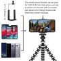 Phone Tripod Selfie Stick Kit, SmilePowo Flexible Tripod Stand Extensible Selfie Stick with Bluetooth Remote/Adapter/Clip for iPhone,Android Phones,GoPro Sports Action Camera,Small Digital Camera (M)