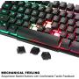 BAKTH Multiple Color Rainbow LED Backlit Mechanical Feeling USB Wired Gaming Keyboard and Mouse Combo for Working or Game