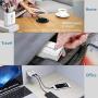 Fast Charge QC 3.0, Portable USB Wall Charger, iSeekerKit 4Ports USB Wall Charger Adapter [QC3.0+3.1A] Compatible with Wireless Charger, Samsung Galaxy S9 S8/Note 8 9, iPhone, iPad,LG, HTC 10 and More
