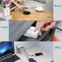 Fast Charge QC 3.0, Portable USB Wall Charger, iSeekerKit 4Ports USB Wall Charger Adapter [QC3.0+3.1A] Compatible with Wireless Charger, Samsung Galaxy S9 S8/Note 8 9, iPhone, iPad,LG, HTC 10 and More