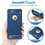 SUPBEC iPhone 7/8 Case with Card Holder and [ Screen Protector Tempered Glass x2Pack] Protective Ultra-Thin-Slim Cover with Silicone TPU Shockproof Rubber Wallet Case for iPhone7 / iPhone8-Blue