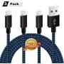 iPhone Charger, MFi Certified Lightning Cable 3 Pack 10FT Extra Long Nylon Braided USB Charging & Syncing Cord Compatible with iPhone 11/11Pro/XS/XR/X/8/8 Plus/7/7Plus/6S/6/iPad/Nano(Blue Black) iPhone Charger, MFi Certified Lightning Cable 3 Pack 10FT Extra Long Nylon Braided USB Charging & Syncing Cord Compatible with iPhone 11/11Pro/XS/XR/X/8/8 Plus/7/7Plus/6S/6/iPad/Nano(Blue Black)