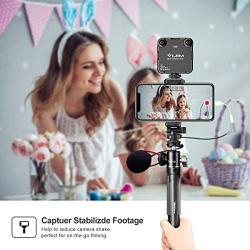 U-Vlog Mini Camera Tripod Stand,Upgraded Extendable Selfie Stick Tripod with Dual Cold Shoe and 1/4 Inch Screw,Handle Grip for Gopro/DJI Osmo Action/Pocket/Sony/Canon/Nikon DSLR Camera