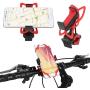 Keenso Bike Mobile Phone Bracket - GPS Navigator Stand Universal Bike Mobile Phone Bracket Red Silicone Mountain Bicycle