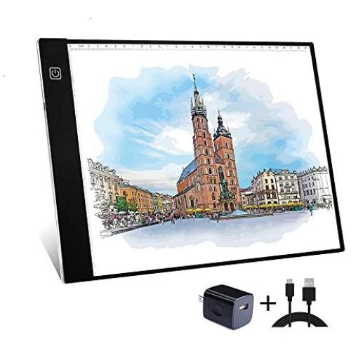 A4 Tracing Light Box Portable LED Light Table Tracer Board Dimmable Brightness Artcraft Light Pad for Artists Drawing 5D DIY Diamond Painting Sketching Tattoo Animation Designing