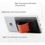 Sinjimoru Phone Grip Card Holder with Phone Stand, Secure Stick on Wallet for iPhone with Leather Pop Out Stand for Table. Sinji Pouch B-Grip Brown