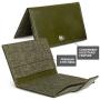 Cell Phone Card Holder Stick on Wallet Phone Pocket for iPhone, Android and All Smartphones (Olive Green)