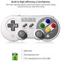 8Bitdo SF30 Pro Wireless Bluetooth Controller with Joysticks Rumble Vibration USB-C Cable Gamepad for Mac PC Android Nintendo Switch Windows macOS Steam With Carrying Case