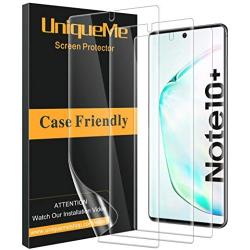 [3 Pack] UniqueMe Screen Protector Compatible with Samsung Galaxy Note 10 Plus/Samsung Galaxy Note 10+ / Note 10 Plus 5G,[Fingerprint Available] TPU Film