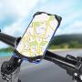 Enrilior GUB P8 Bicycle Silicone Mobile Phone Holder Cellphone Bracket Support for Motorcycle(Black)
