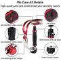 Zerone Video Stabilizer, 3.2cm/1.2inch PRO Handheld Steadycam Video Stabilizer for Digital Camera Camcorder DV DSLR SLR Android Smartphone Gimbal or Any Camera Up to 2.1 lbs