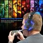 Gaming Headset, Noise Canceling Headphones with Mic,LED Light and Soft Memory Earmuffs,7.1 Surround Sound Stereo Gaming Headset for PC, Laptop, PS4, Xbox One Controller and Nintendo Switch