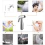 Sunxenze Stainless Steel Handheld Bidet Sprayer for Toilet, Spray Attachment with Hose for Feminine Wash, Baby Diaper Cloth Washer, Bidets Faucet Cleaner and Shower Sprayer for Pet