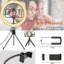 10" Ring Light, 120 Bulbs Ring Light with Tripod Stand & Cell Phone Holder and Remote Control, 3 Lighting Modes and 10 Brightness Levels of Dimmable Ring Light for iPhone YouTube Video Live Makeup 10" Ring Light, 120 Bulbs Ring Light with Tripod Stand & Cell Phone Holder and Remote Control, 3 Lighting Modes and 10 Brightness Levels of Dimmable Ring Light for iPhone YouTube Video Live Makeup