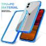 Mkeke Compatible with iPhone 11 Case, Clear iPhone 11 Cases Cover for iPhone 11 6.1 Inch-Blue