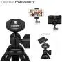 Mini Cell Phone Flexible Tripod Holder, ZTON Adjustable Mobile Phone Mount, Universal Octopus Stand for iPhone, Samsung, Camera (S-Black)