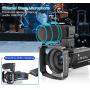 Video Camera Camcorder 2.7K UHD 30FPS 36MP Vlogging Cameras for YouTube IR Night Vision 16X Digital Zoom Camcorder with Microphone 3.0 Inch 270° Rotatable Screen Remote Control 2 Batteries