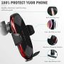 Wireless Charger Car Touch Sensing Automatic Retractable Clip Fast Charging Compatible for iPhone Xs Max/XR/X/8/8Plus Samsung S9/S8/Note 8