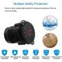 USMEI Dual USB Charger Socket Waterproof Power Outlet 4.8A with 12V/24V Voltmeter LED Digital Display for Car Boat Marine Motorcycle ATV RV Campers Tractors