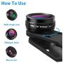 AMIR Phone Camera Lens, 230°Fisheye Lens, 0.65X Super Wide Angle Lens, 15X Macro Lens, for Tik Tok, Vlog Video, Clip on Phone Lens for iPhone 11 11 Pro, X, XS, XR 8 7 Plus 7, Samsung, Smartphones