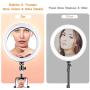 10" RGB Selfie Ring Light, NaCot LED Large Ring Light with Tripod & Phone Holder, Multicolor Studio Light with 13 Brightness and Camera Remote for Photography, YouTube and Studio