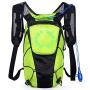 ECEEN LED Turn Signal Backpack Light Reflective Vest 18L Capacity Outdoor Sports Bag Flashing Warning Lamp Security Pack with 1L Bladder Bag & Wireless Remote Control for Safety Cycling