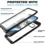 Pakoyi Samsung Galaxy S8 Case, Full Body Bumper Case Built-in Screen Protector Slim Clear Shock-Absorbing Dustproof Lightweight Cover Case for Samsung Galaxy S8 (5.8 Inch) (Black/Clear)