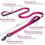 DOGSAYS Dog Leash 6ft Long - Traffic Padded Two Handle - Heavy Duty - Double Handles Lead for Training Control - 2 Handle Leashes for Large Dogs or Medium Dogs - Reflective Pet Leash Dual Handle