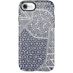Speck 79990-5757 Presidio Inked Cell Phone Case for iPhone 7 - ShiboriTile Blue Matte/Marine Blue