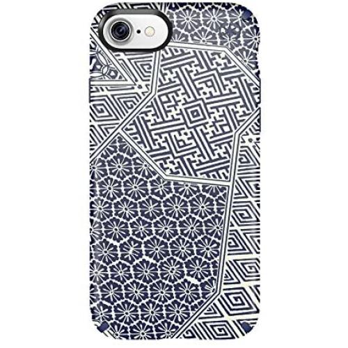 Speck 79990-5757 Presidio Inked Cell Phone Case for iPhone 7 - ShiboriTile Blue Matte/Marine Blue