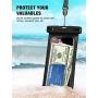 Mpow Universal Waterproof Case, IPX8 Waterproof Phone Pouch Dry Bag Compatible for iPhone 11/XS Max/XS/XR/X/8/8Plus/7/7Plus/6S/6 Galaxy S10/S9/S8 Note 10/9 Google Pixel HTC12 (Black+Black 2-Pack)