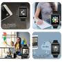 Padgene Bluetooth Smartwatch,Touchscreen Wrist Smart Phone Watch Sports Fitness Tracker with SIM SD Card Slot Camera Pedometer Compatible with iPhone iOS Android for Kids Men Women (Black)