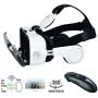 VR Headset Virtual Reality Headset 3D Glasses with 120°FOV, Anti-Blue-Light Lenses, Stereo Headset, for All Smartphones with Length Below 6.3 inch Such as iPhone & Samsung HTC HP LG etc.