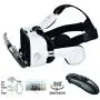 VR Headset Virtual Reality Headset 3D Glasses with 120°FOV, Anti-Blue-Light Lenses, Stereo Headset, for All Smartphones with Length Below 6.3 inch Such as iPhone & Samsung HTC HP LG etc.