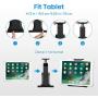 Moukey Mmsph-1 Mic Stand Tablet Holder, iPad Mount, Phone Holder for Microphone Music Stand, Car Headrest iPad Mount suitable for Smartphones Apple Samsung Galaxy Surface Pro/Book iPhone XR/XS/MAX/X/8