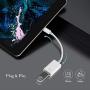 FA-STAR USB Camera Adapter, USB Female OTG Data Sync Cable Compatible with iPhone 11 X 8 7 6 Plus iPad Air Pro Mini, Support Card Reader, USB Flash Drive, Mouse, Keyboard, Hubs, MIDI - White