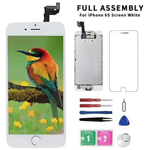 for iPhone 6s Screen Replacement White with Home Button+Front Camera+Earpiece+Speaker, Diykitpl 3D Touch Digitizer Replacement Screen for iPhone 6s Model A1633/A1688/A1700 Full Assembly Repair Tool for iPhone 6s Screen Replacement White with Home Button+Front Camera+Earpiece+Speaker, Diykitpl 3D Touch Digitizer Replacement Screen for iPhone 6s Model A1633/A1688/A1700 Full Assembly Repair Tool