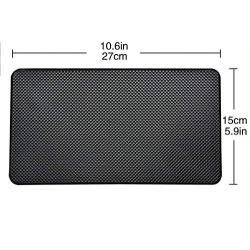 Hulless 10.6 x 5.9 inch Super Sticky Car Dashboard Anti Slip Mat Magic Anti Slip Mat Car Dashboard Sticky Pad Adhesive Mat for Cell Phone, CD, Electronic Devices, Keys, Sunglasses, etc, 1pcs.