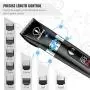 Ceenwes Quiet Hair Clippers for Men, Cordless Hair Trimmer Beard Trimmer Men Haircut Kit Rechargeable Waterproof with LED Display for Families