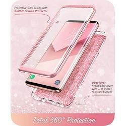 i-Blason Cosmo Series Designed for Galaxy S9 Case, Full-Body Bumper Protective Case with Built-in Screen Protector for Samsung Galaxy S9 2018 Release (Pink)