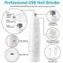 HOROOMI Dog Nail Grinder, Pet Nail Grinder Adjustable 2-Speed Electric Rechargeable Pet Nail Trimmer Painless Grooming & Smoothing for Small Medium Large Dogs & Cats