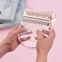 Kalimba Clear Kalimba Thumb Piano 17 Keys with Acrylic Material Portable Mbira Finger Piano Gifts for Kids and Friends （Crystal Kalimba with Wooden Frame）