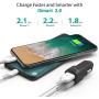 RAVPower Car Chargers [2 Pack] 24W 4.8A Metal Dual USB Car Adapter with iSmart 2.0, Compatible iPhone 11 Pro Max XS Max XR X 8 7 Plus, Ipad Pro Air Mini, Galaxy S9 S8 S7 Edge Note, Nexus and More