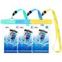 MoKo Waterproof Phone Pouch [3 Pack], Underwater Clear Phone Case Dry Bag with Lanyard Compatible with iPhone 11/11 Pro Max, X/Xs/Xr/Xs Max, 8/7/6 Plus, Samsung S10/S9/S8 Plus, S10e, S20, Note 10/9/8