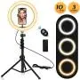 10.2" Ring Light with Stand and Phone Holder, Adjustable(16.56 to 53.5) Selfie Ring Light, 3 Lighting Modes and 11 Brightness Levels, Ring Light for YouTube Video/Live Stream/Makeup/Photography