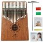 Lark Music 17 Key Mahogany Kalimba African Thumb Piano Finger Percussion Keyboard Portable Music Instrument Key C